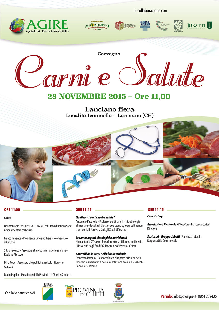 Convegno Carni e Salute Lanciano, 28 novembre 2015 ore 11